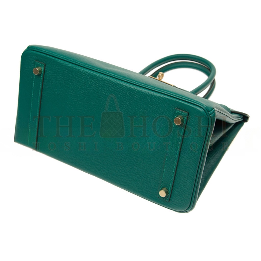 H**me5 BIRKIN 30 EPSOM VELVET GREEN GOLD BUCKLE BAG BK30Z6EPGP (30*23*15cm) Master Quality
